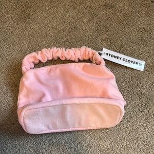 Stoney Clover Pink Handbag velvet scrunch